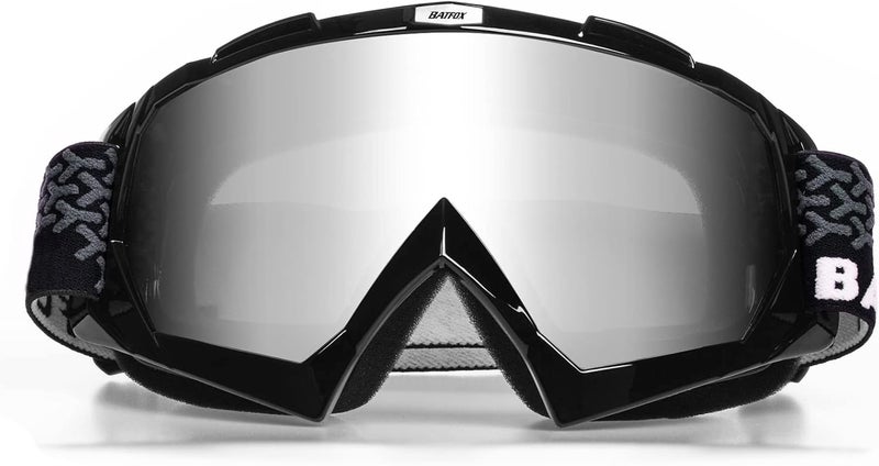 BATFOX Kids Youth Dirt Bike Goggles-Motocross & ATV Riding Goggles for Women,Youth,UV400 Impact-Resistant PC Lens,Anti-Slip Strap,Lightweight MTB,UTV,OTG,MX Gear with Pouch & Cloth - Image 1